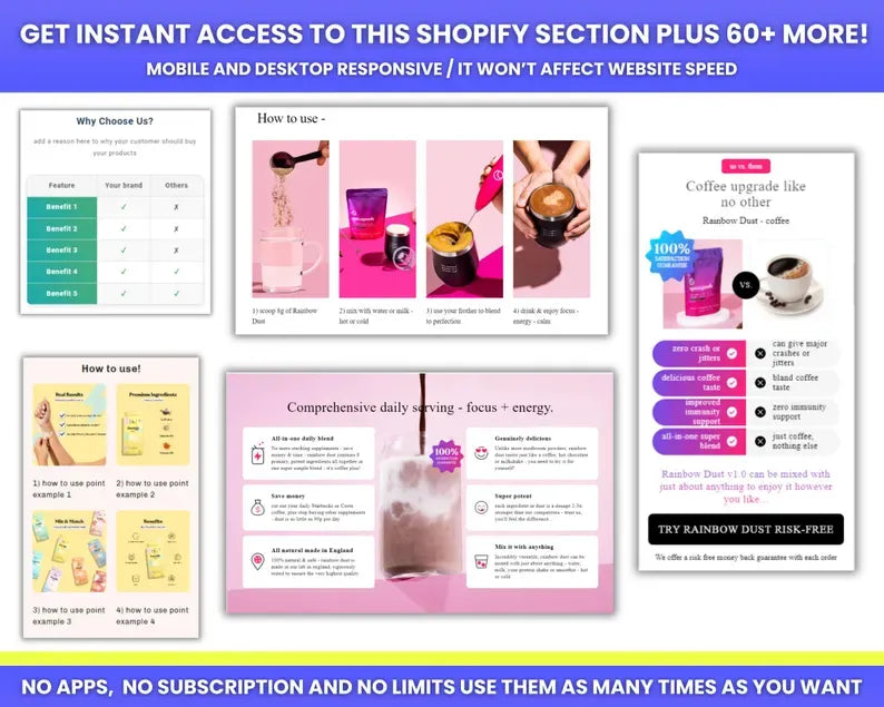60+ Premium Shopify Custom Liquid Snippets Pack
